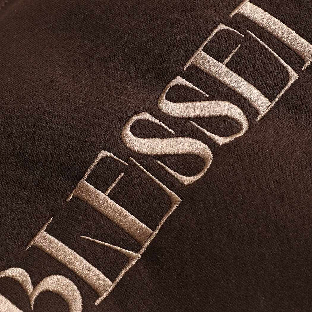BLESSED Embroidered Fleece Heavyweight Sweatshirt