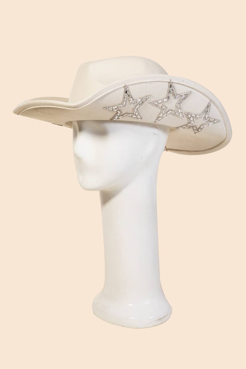 Studded Rhinestone Star Western Cowboy Hat