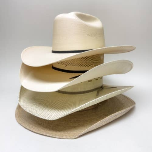 Straw/Palm Assorted Western Cowboy Hats (Prepack of 12)