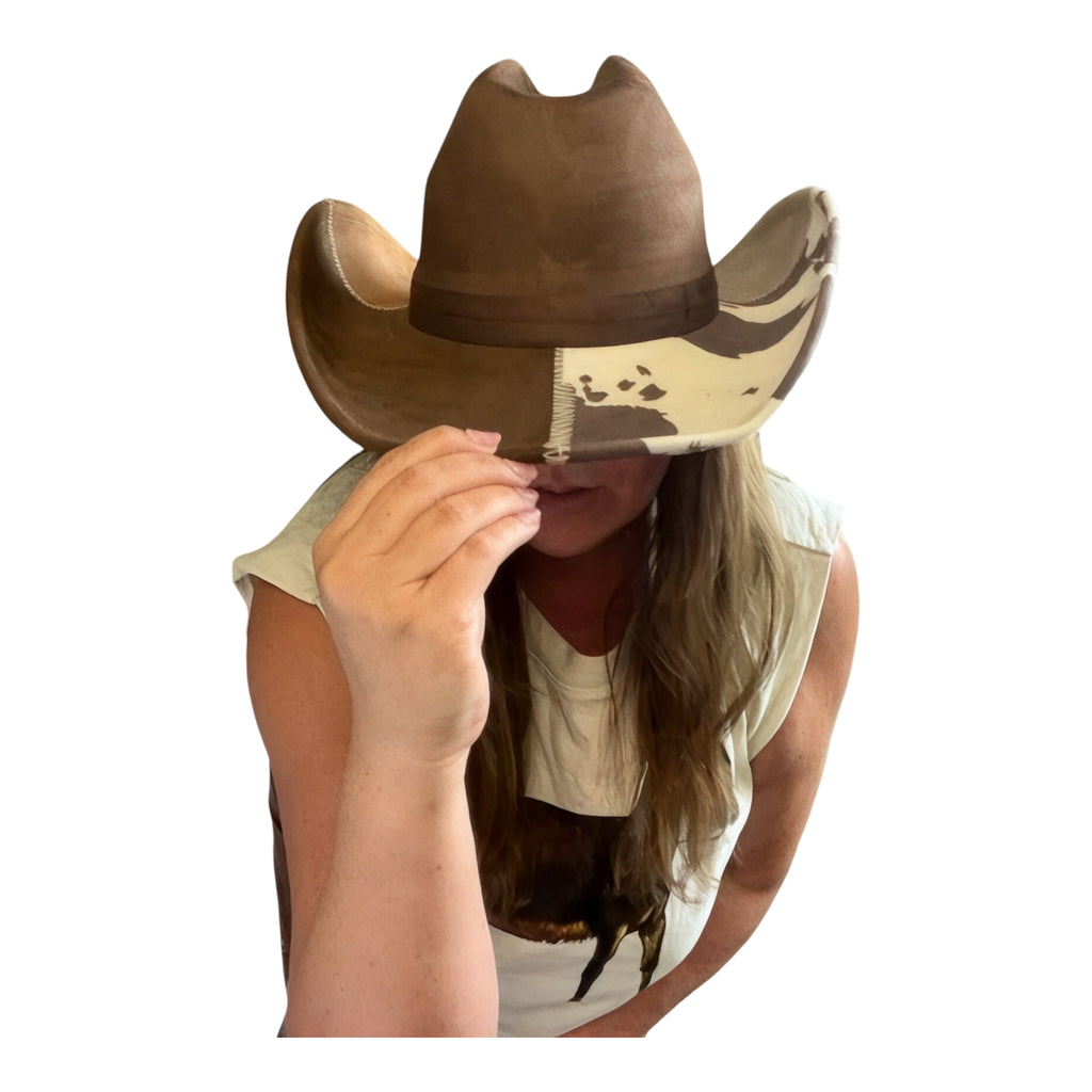 Western Color Block Cowboy Hat