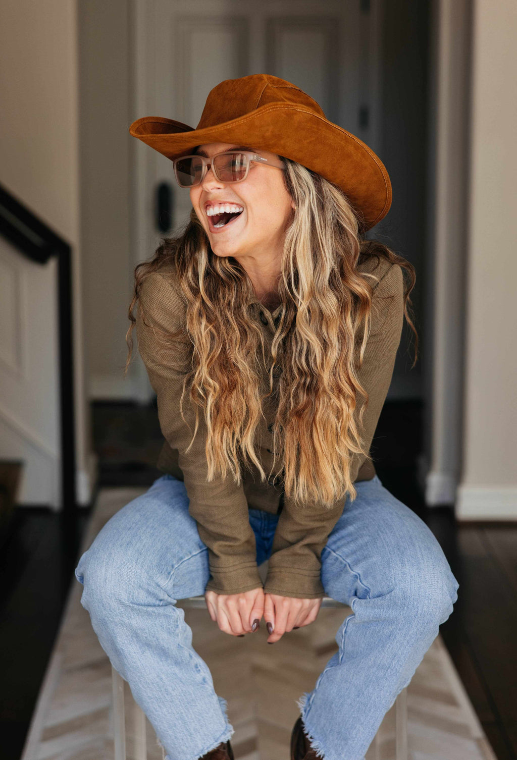 Mana Genuine Leather Western Drifter Hat