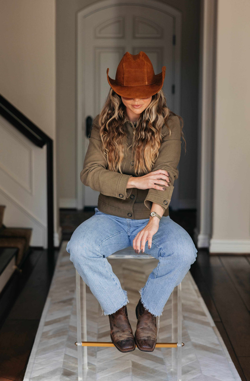 Mana Genuine Leather Western Drifter Hat