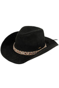 Multi Thread Trim Suede Cowboy Hat