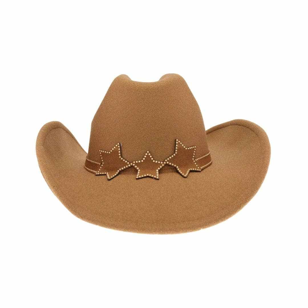 VCC0074 Studded Star Brim Felt Cowboy Hat