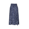 Vintage Floral Print Slit Skirt