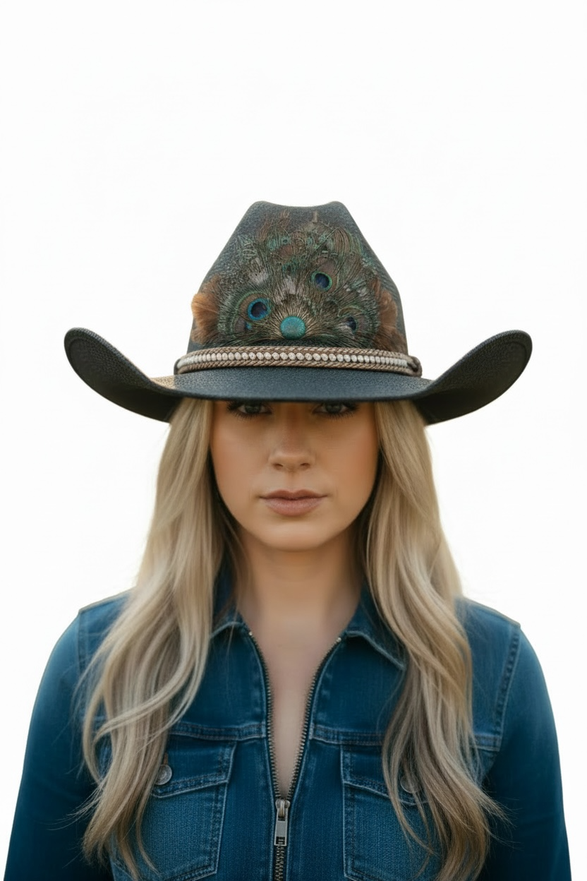 Boho Western Feather Hat Band