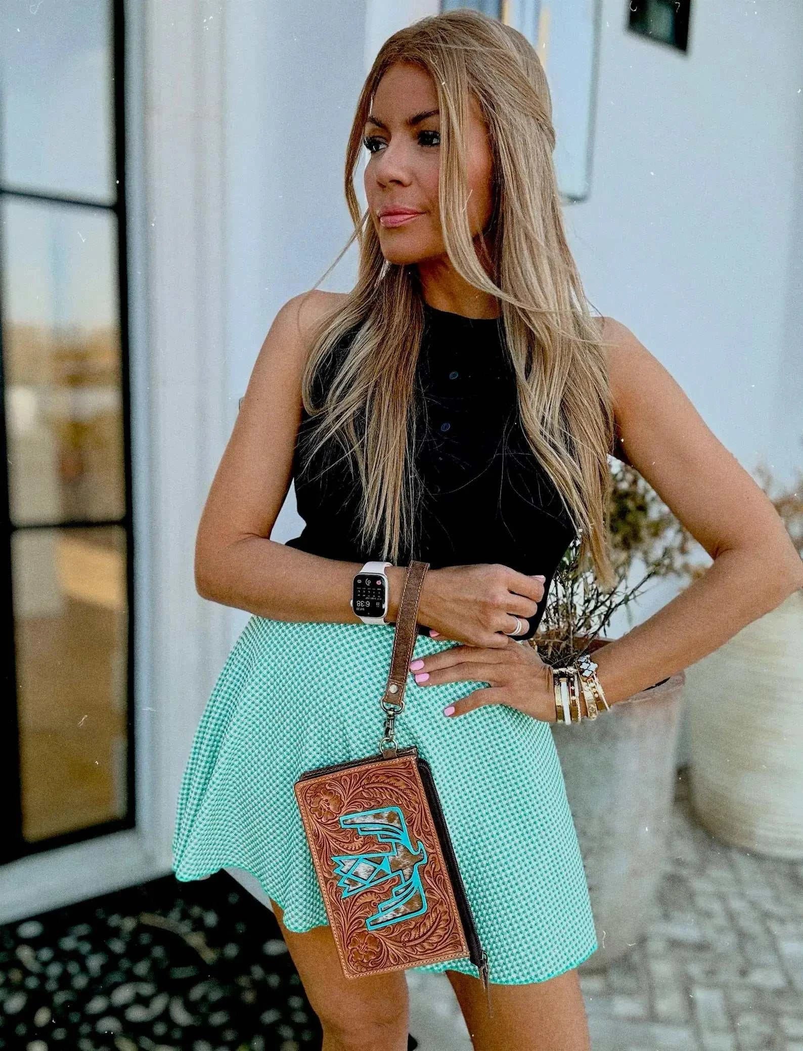 SADIE THUNDERBIRD WRISTLET | Western Hand Tooled Leather