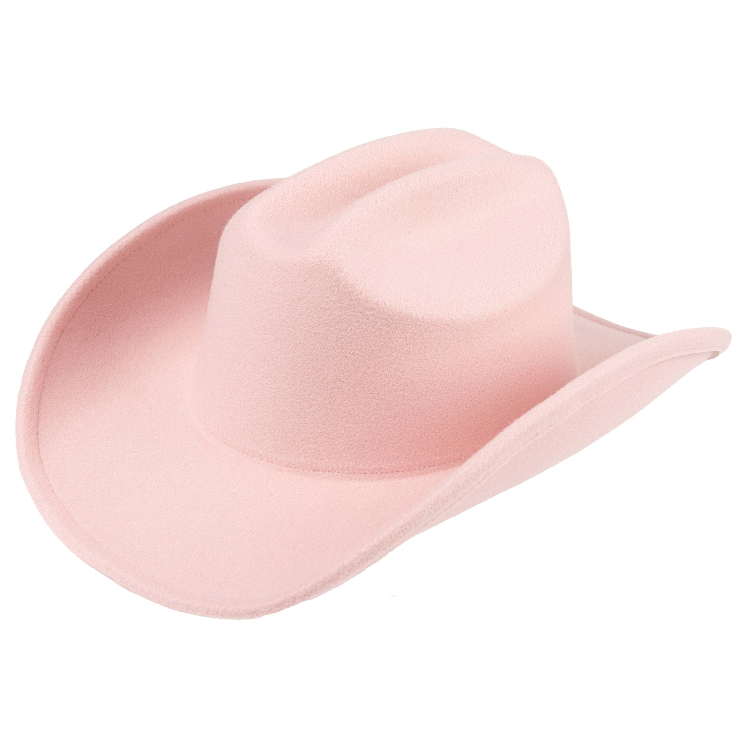 C.C Solid Color Plain Vegan Felt Cowboy Hat