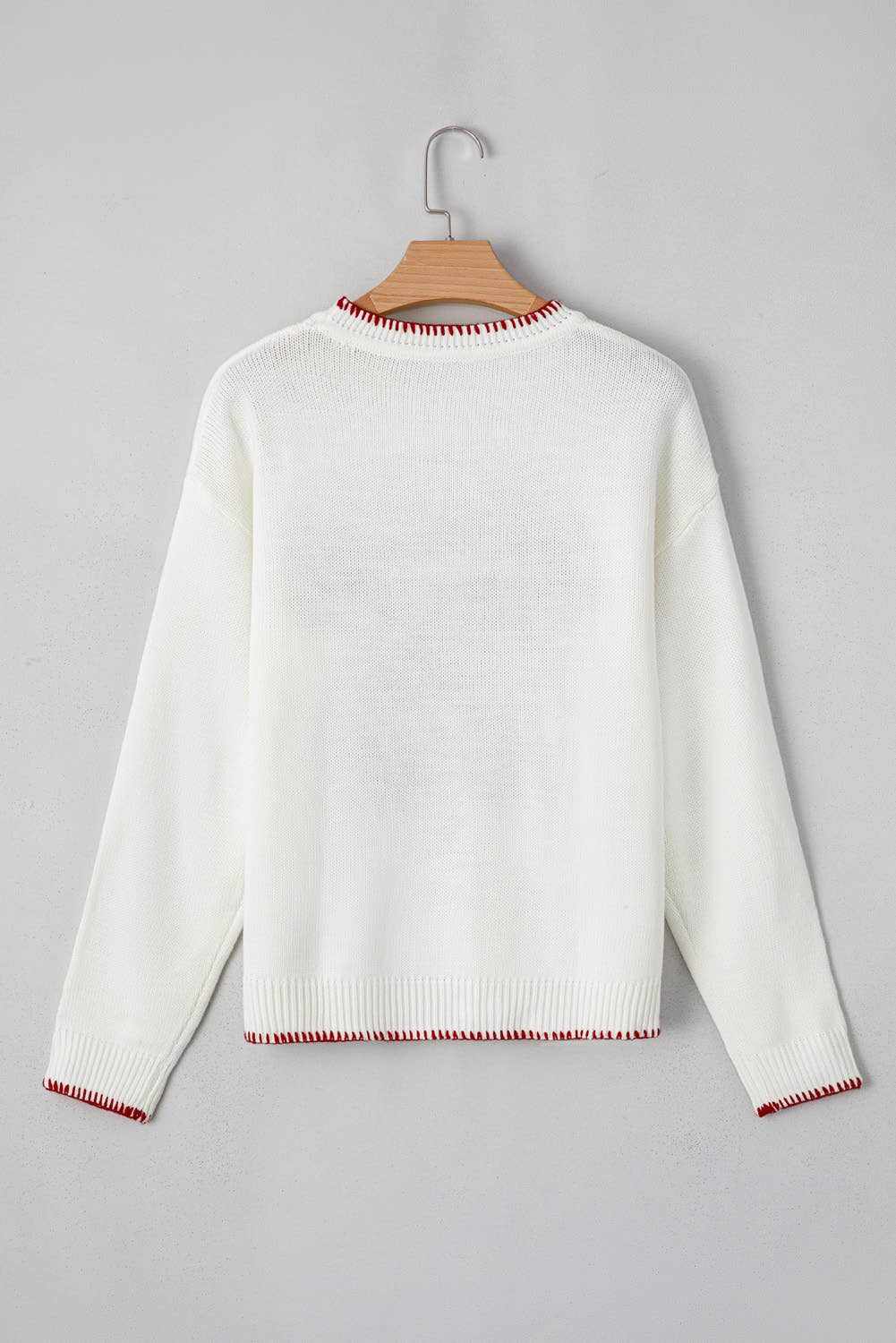 Bow Pattern Christmas Loose Fit Graphic Sweater | S-XL