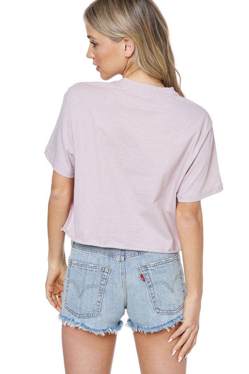Zutter Play Somethin' Country Western Graphic Faux Crop Tee