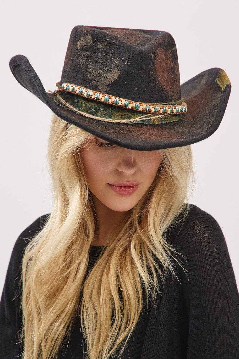 MH0236 Patrice Heritage Worn Shapable Cowboy/Fedora Hat