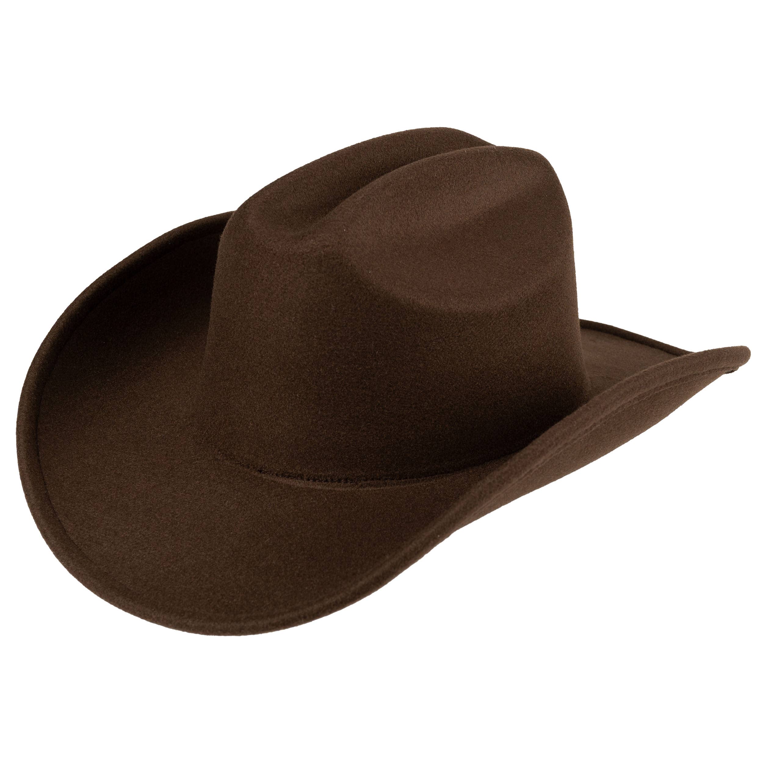 C.C Solid Color Plain Vegan Felt Cowboy Hat