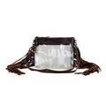Myra Clear Stadium Bag with Tooled Leather & Fringe | Western Crossbody