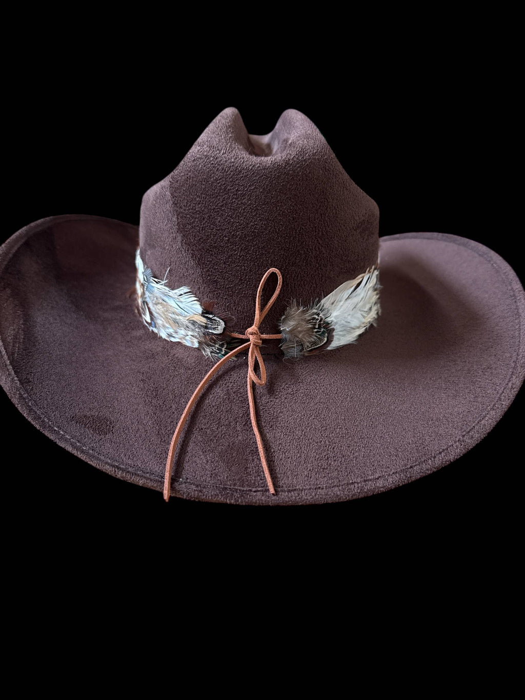 Feather Hat Band Middle Crown with strap tie