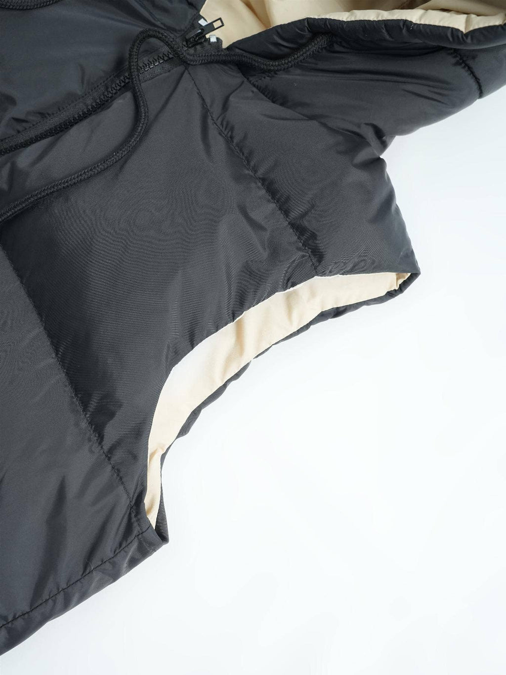 Zipper Sleeveless Hooded Long Padded Vest Jacket