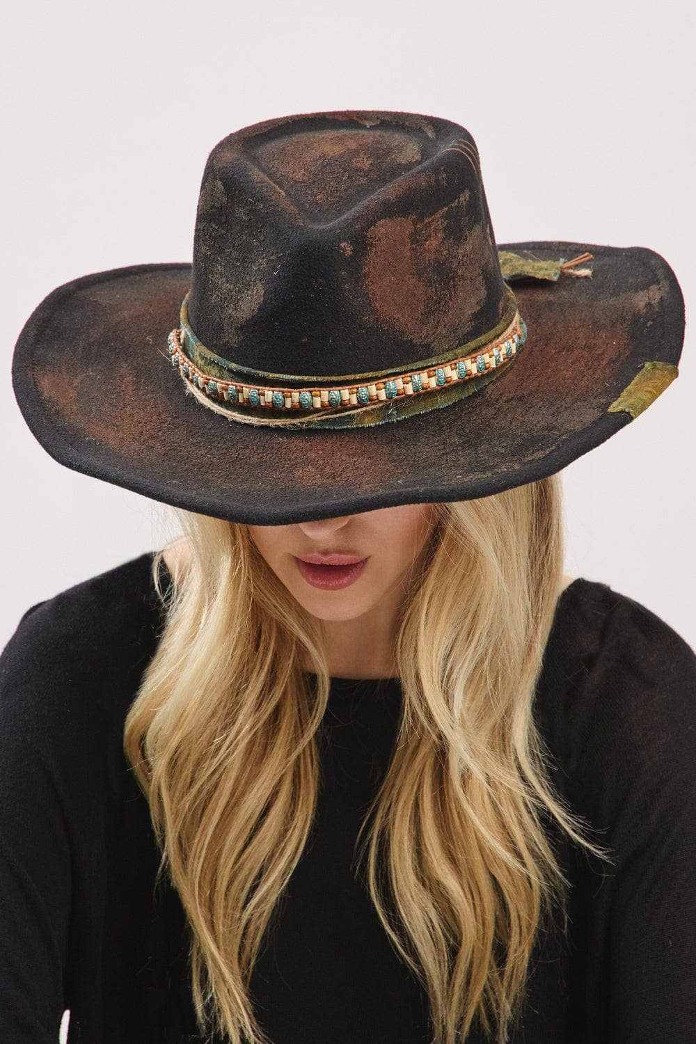 MH0236 Patrice Heritage Worn Shapable Cowboy/Fedora Hat