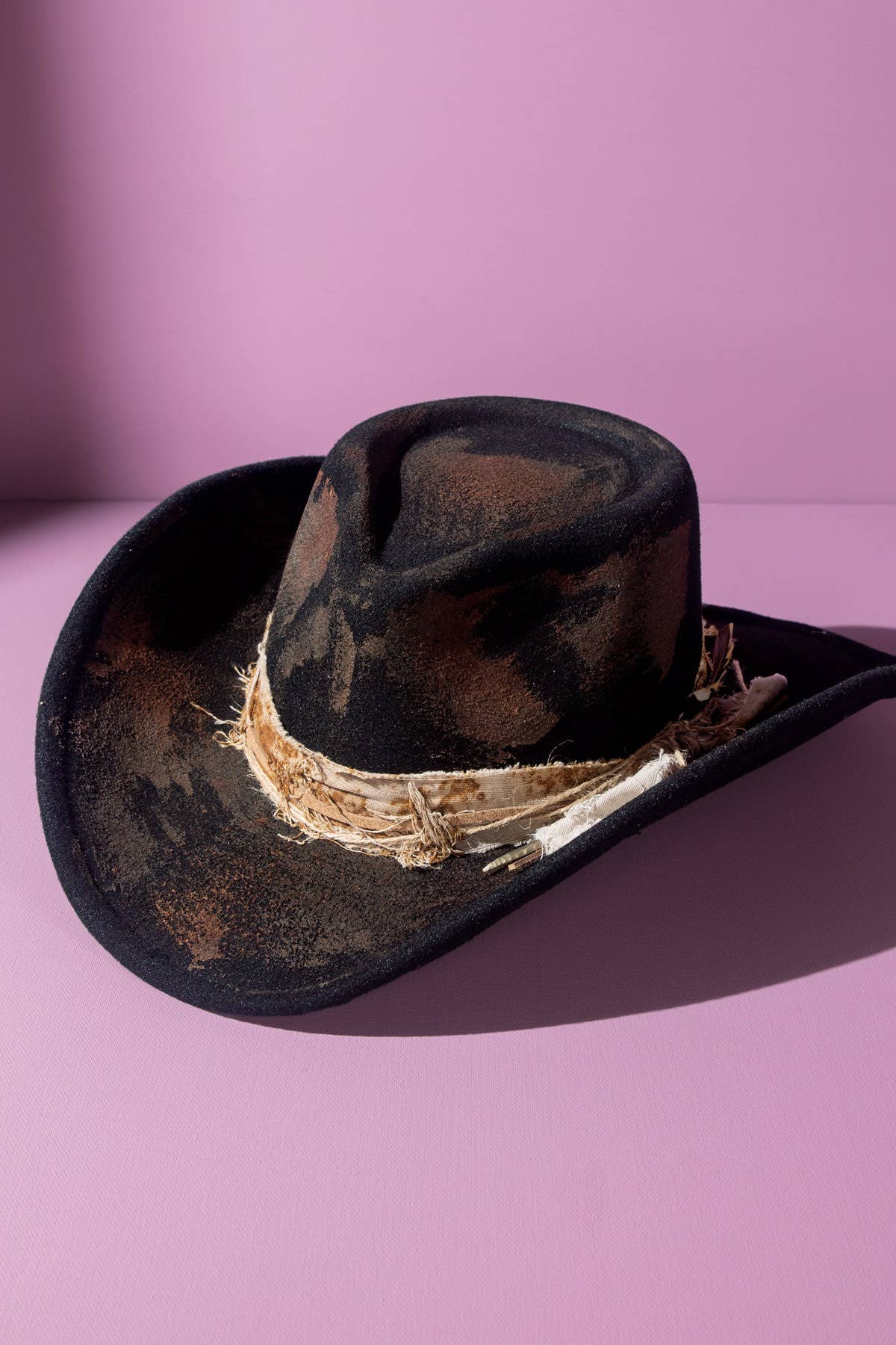 Vintage Versatile Shapeable Cowgirl & Fedora Hat With Feather Accent - Polyester, One Size, Black