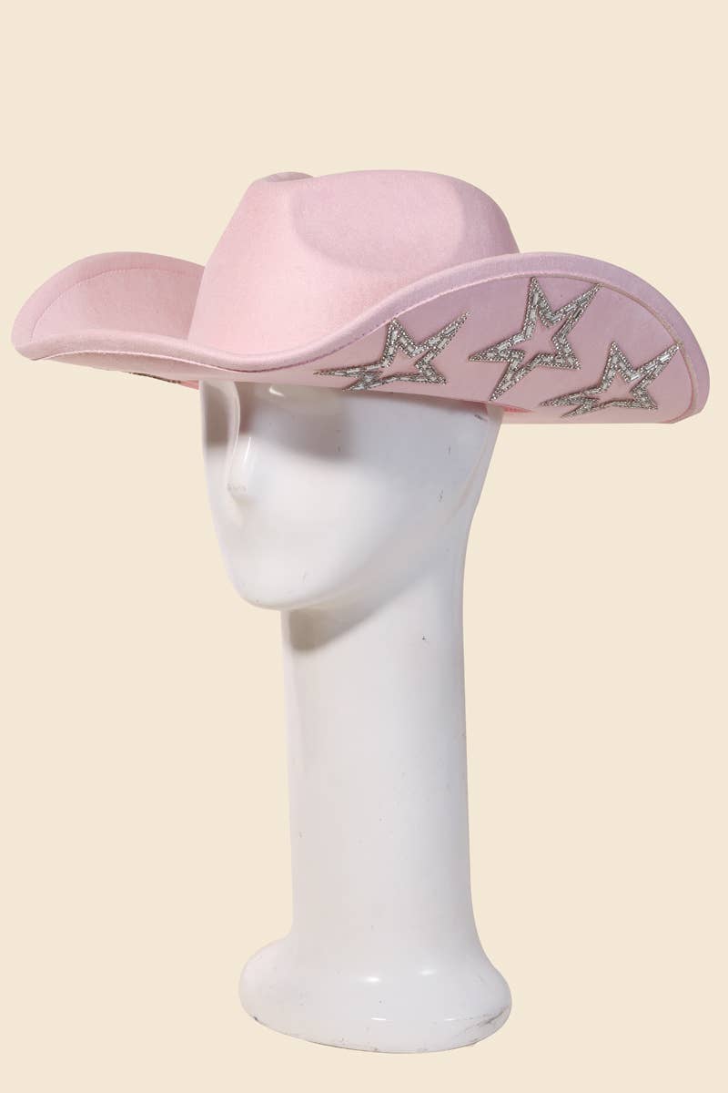 Studded Rhinestone Star Western Cowboy Hat