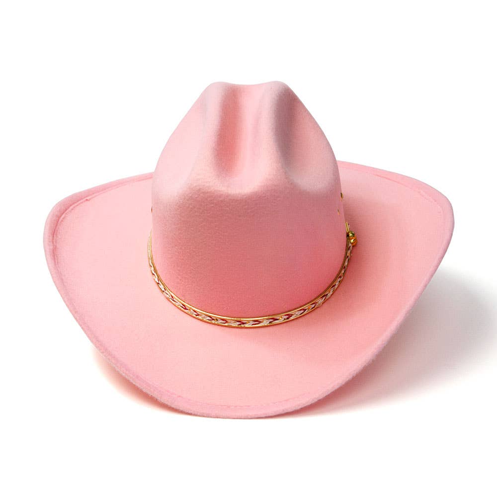 Pink Felt Finish Western Cattleman Hat