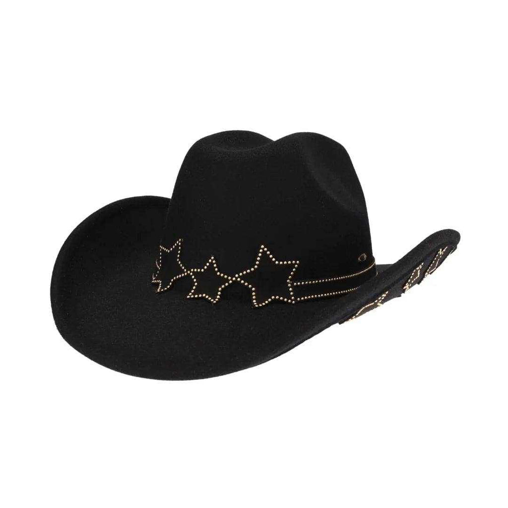 VCC0074 Studded Star Brim Felt Cowboy Hat