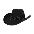 VCC0074 Studded Star Brim Felt Cowboy Hat