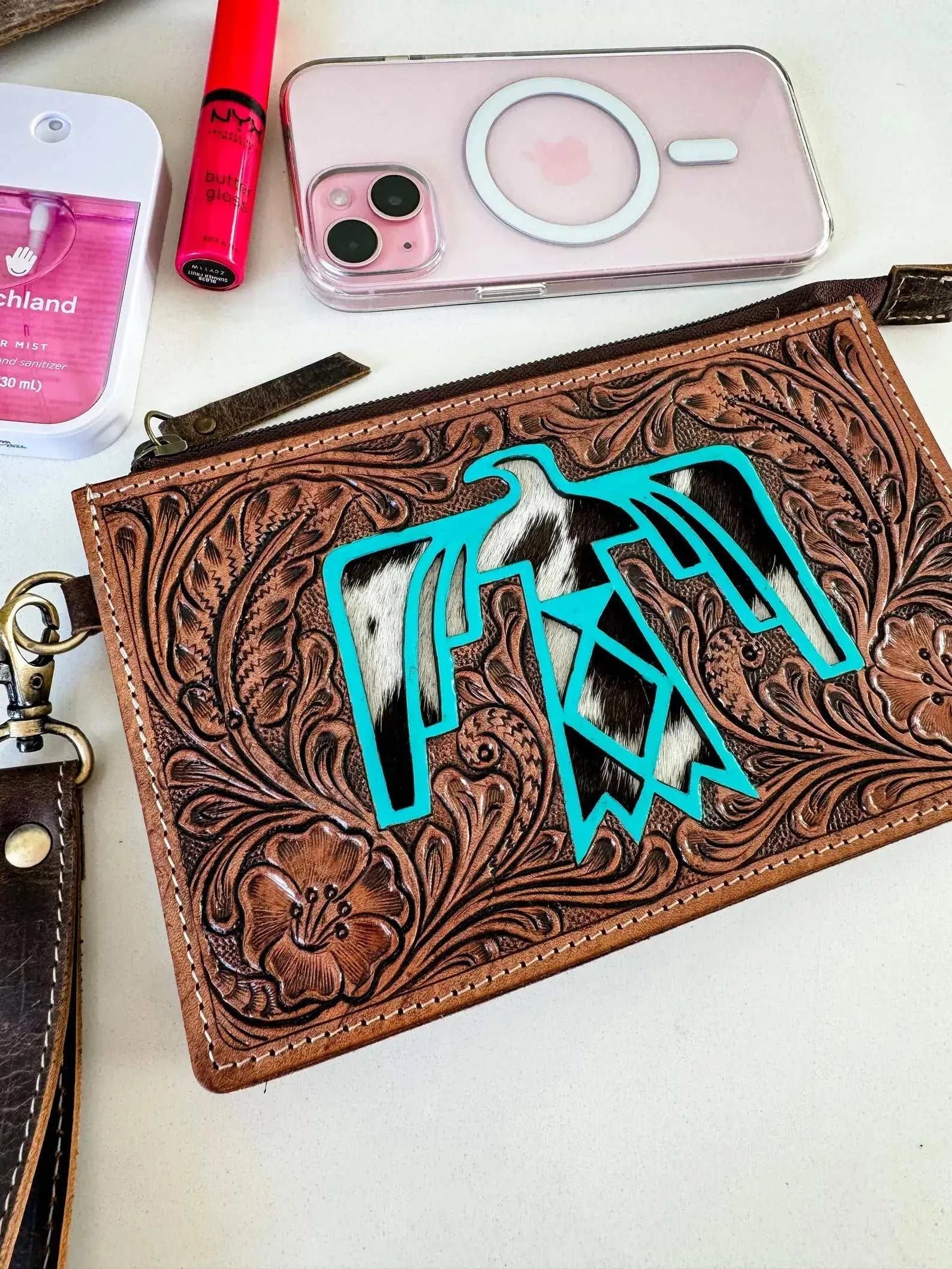 SADIE THUNDERBIRD WRISTLET | Western Hand Tooled Leather