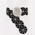 Faux Leather Disc Belt