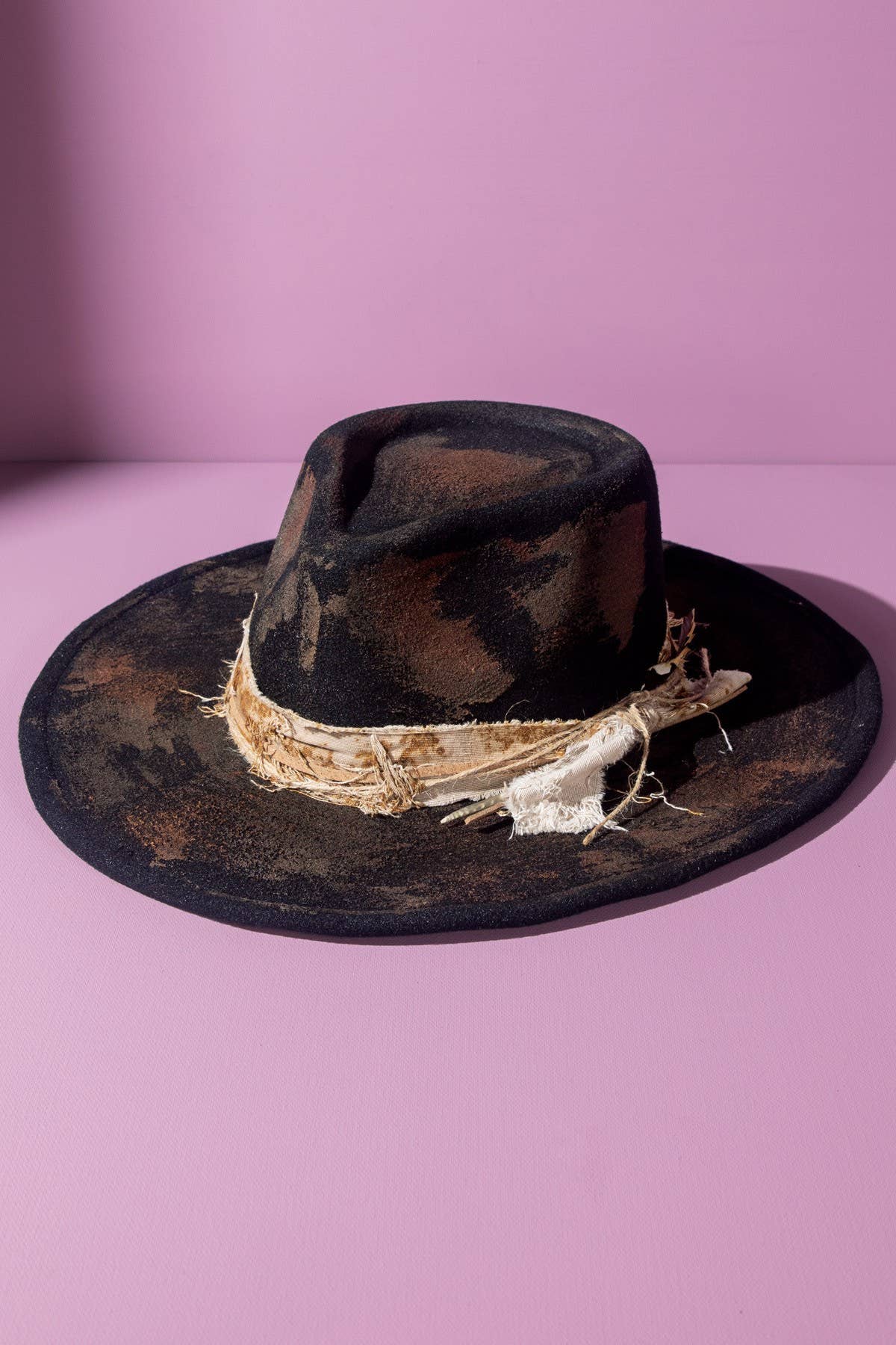 Vintage Versatile Shapeable Cowgirl & Fedora Hat With Feather Accent - Polyester, One Size, Black