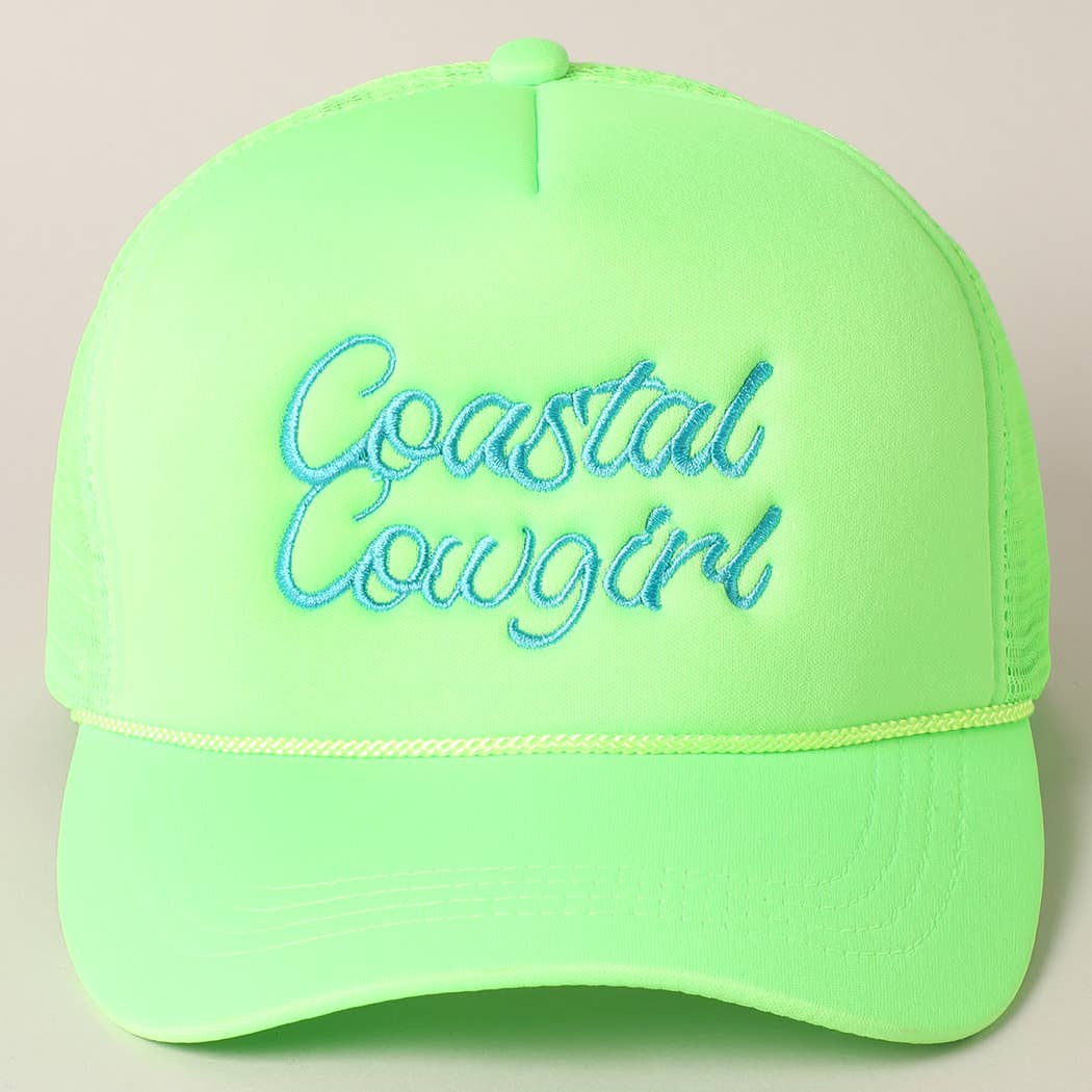 Coastal Cowgirl Embroidered Mesh Back Baseball Cap