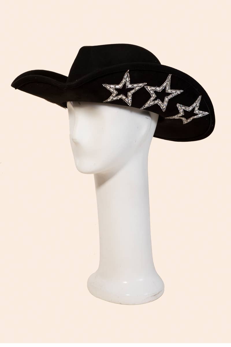 Studded Rhinestone Star Western Cowboy Hat