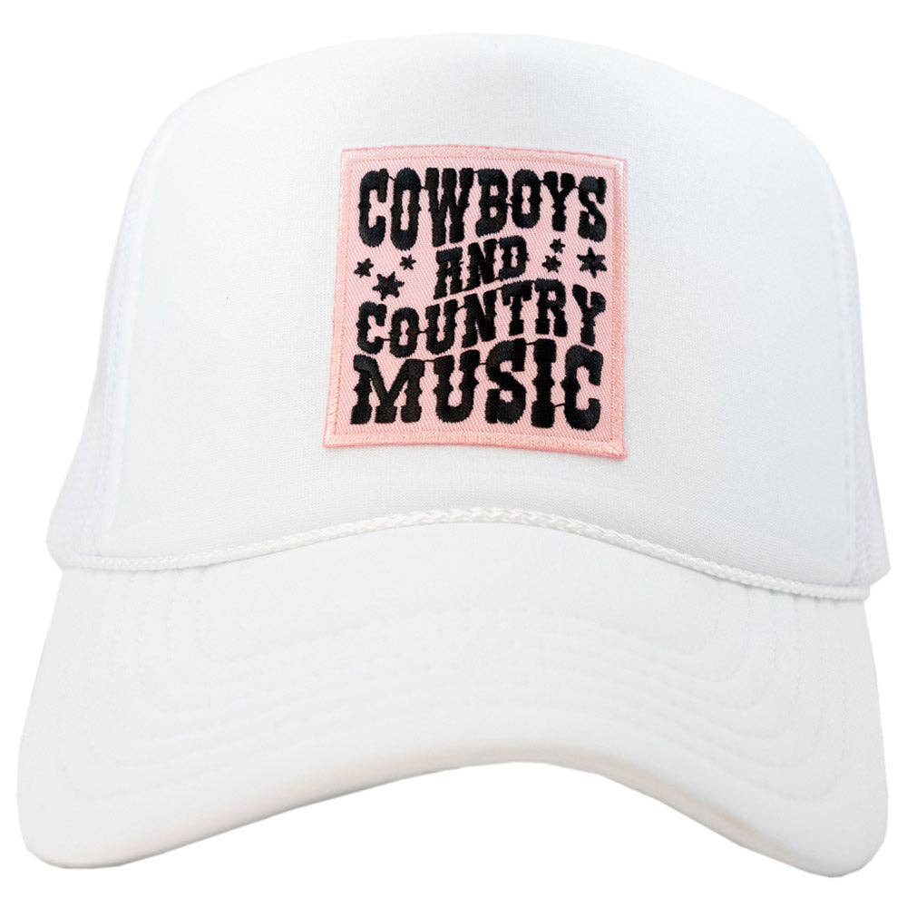 Cowboys & Country Music Pink Patch Foam Trucker Hat