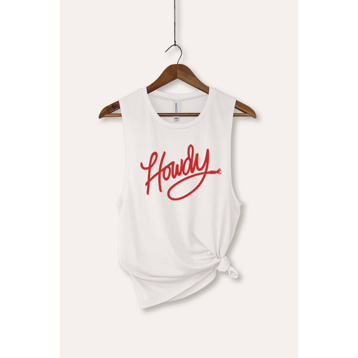 Howdy Cursive Western Typography Women's Jersey Tank Top