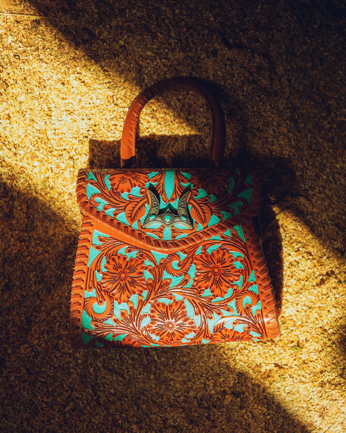 Myra Loyal West Leon Mini Handle Purse - Whiskey & Water