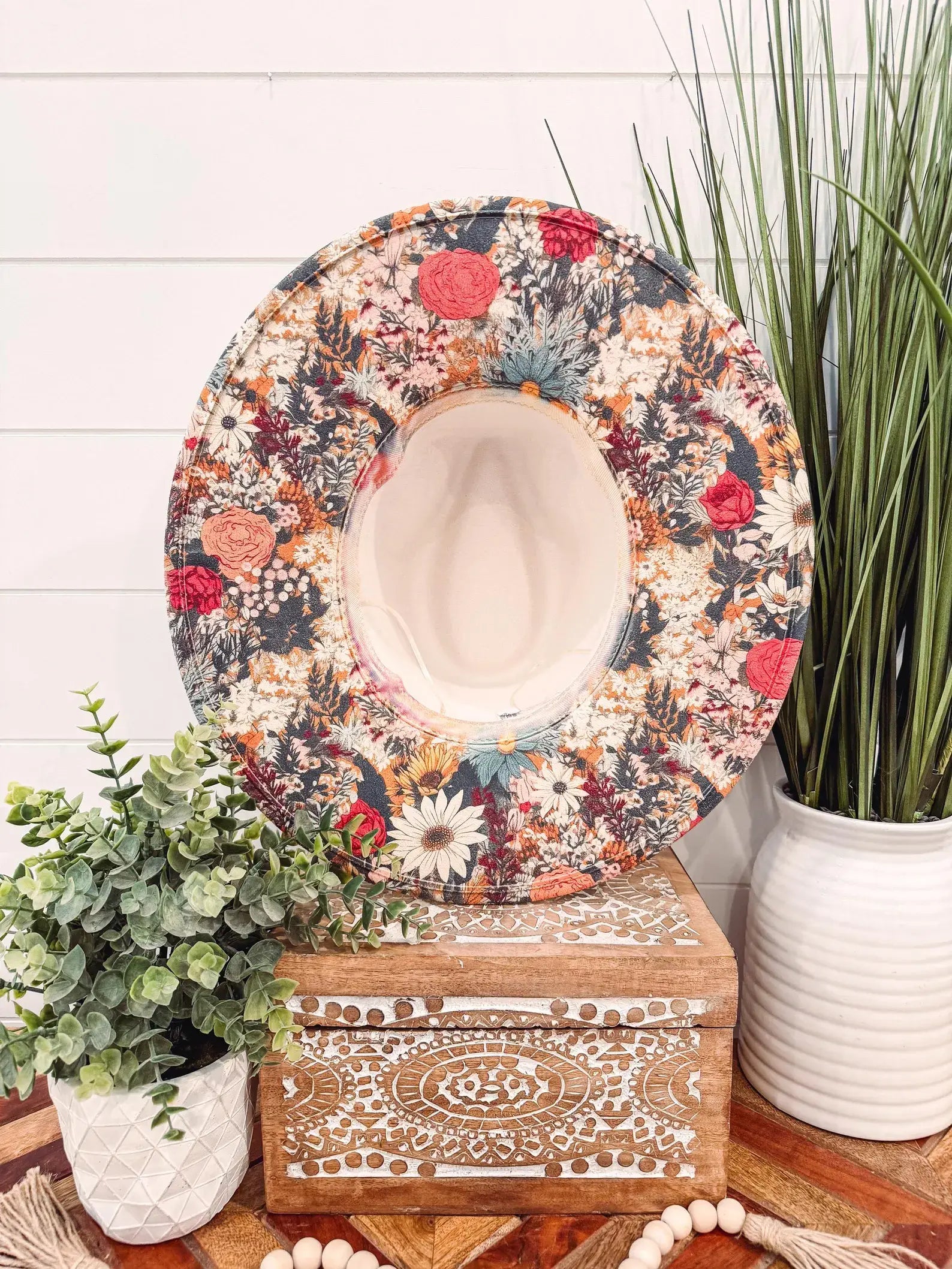 Floral Print Hat