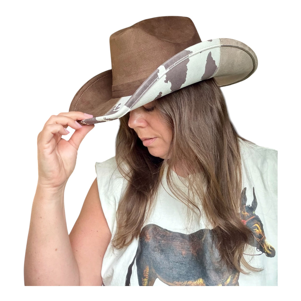 Western Color Block Cowboy Hat