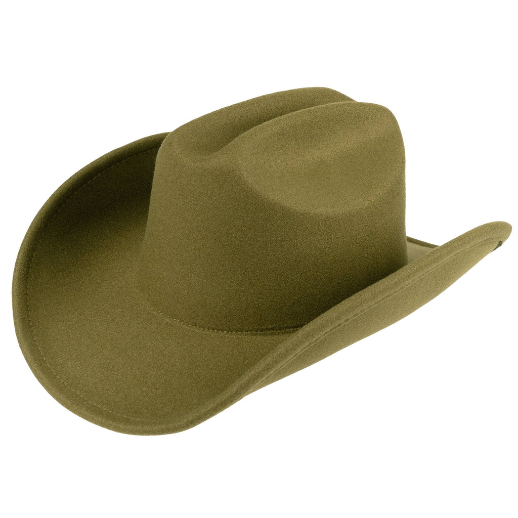 C.C Solid Color Plain Vegan Felt Cowboy Hat