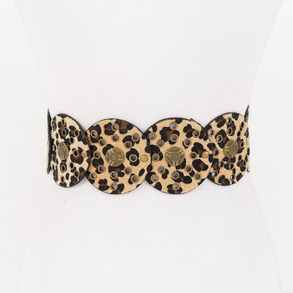 Faux animal Fur Disc Belt