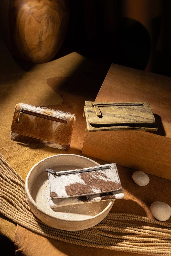 Myra COOKIE CRUNCH LEATHER AND HAIRON WALLET