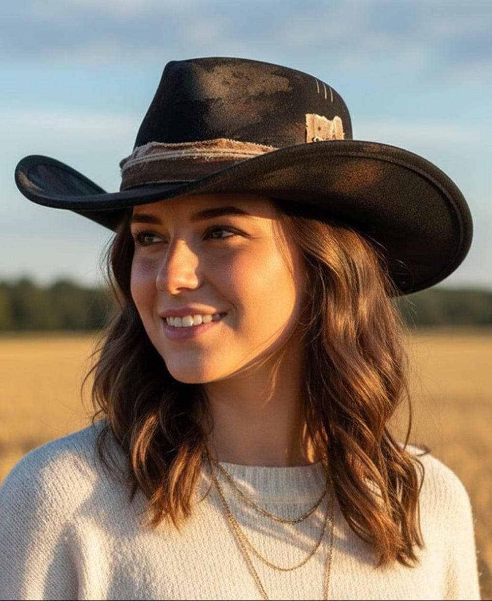 MH0259 Macy Vintage Shapeable Cowboy/Fedora Hat