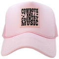 Cowboys & Country Music Pink Patch Foam Trucker Hat
