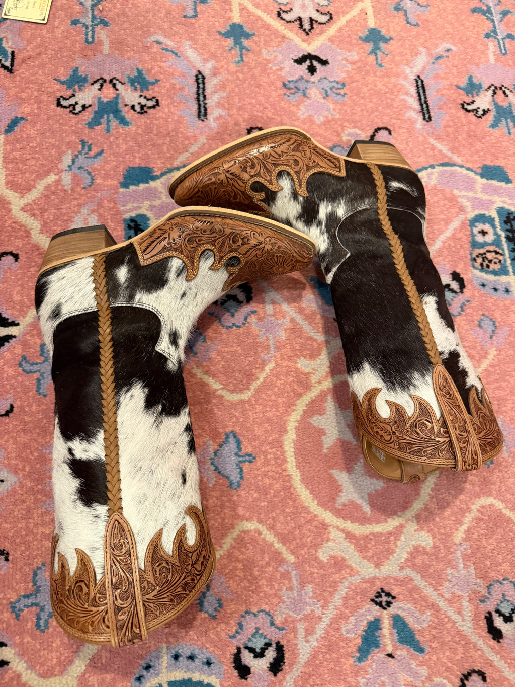Myra Adelaide Hair-On Cowhide Leather High Top Boots