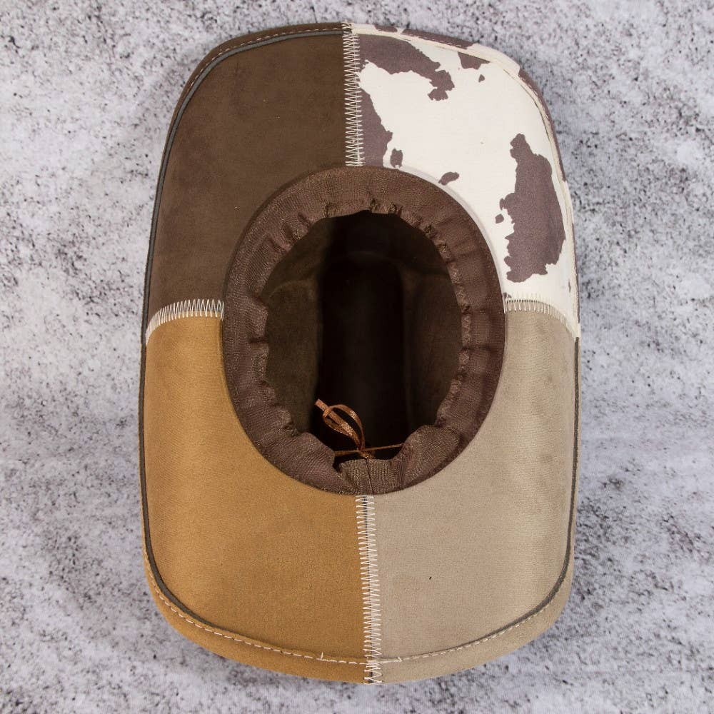 Western Color Block Cowboy Hat