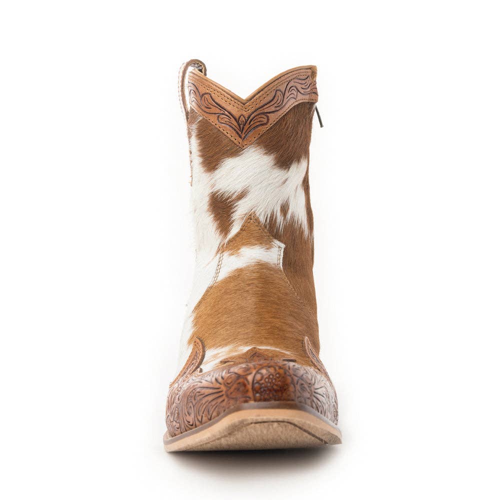 Myra Georgia Trail Hair-on Hide & Hand-tooled Leather Boots