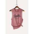 Howdy Cursive Western Typography Women's Jersey Tank Top