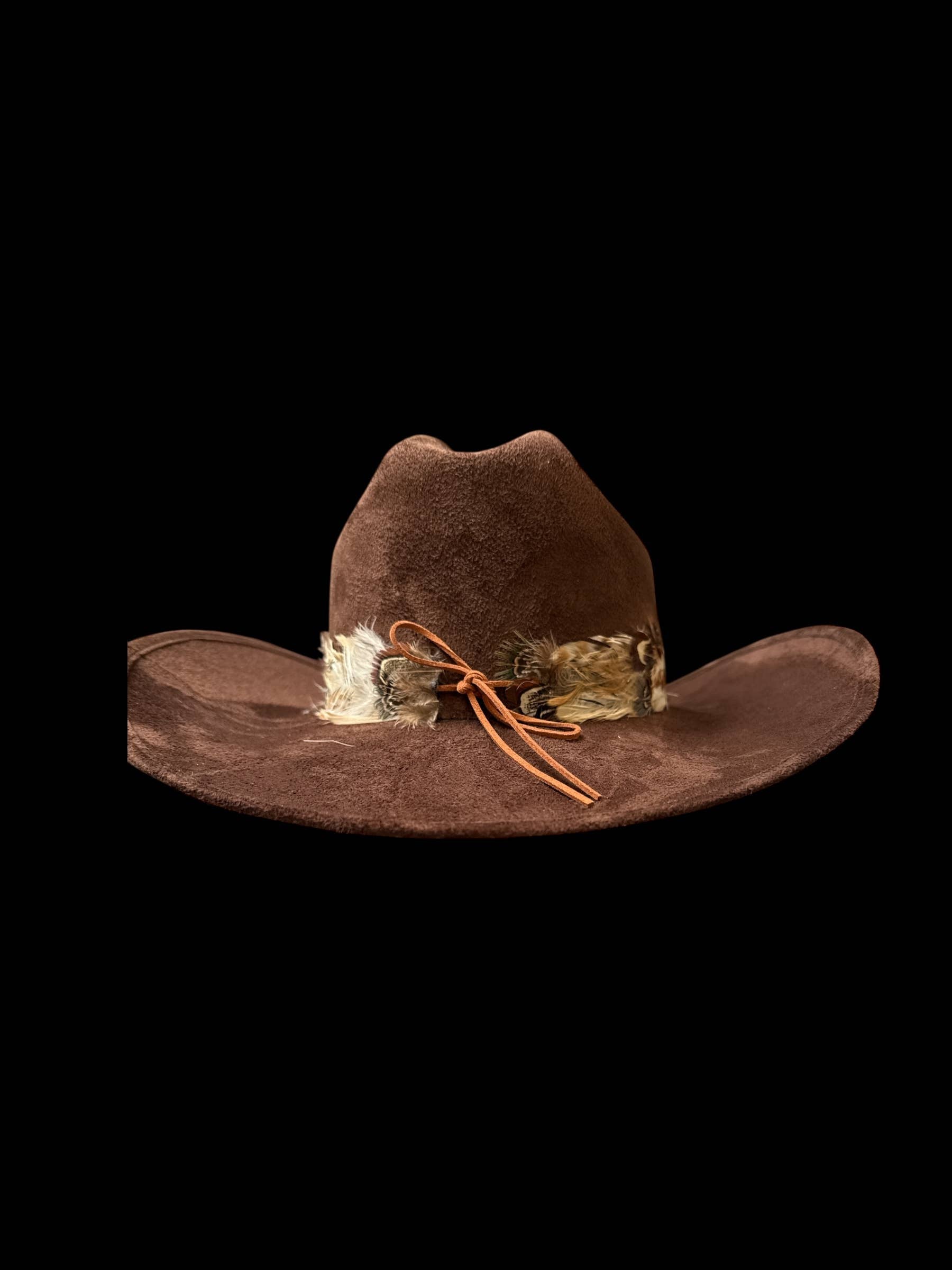 Feather Hat Band Middle Crown with strap tie