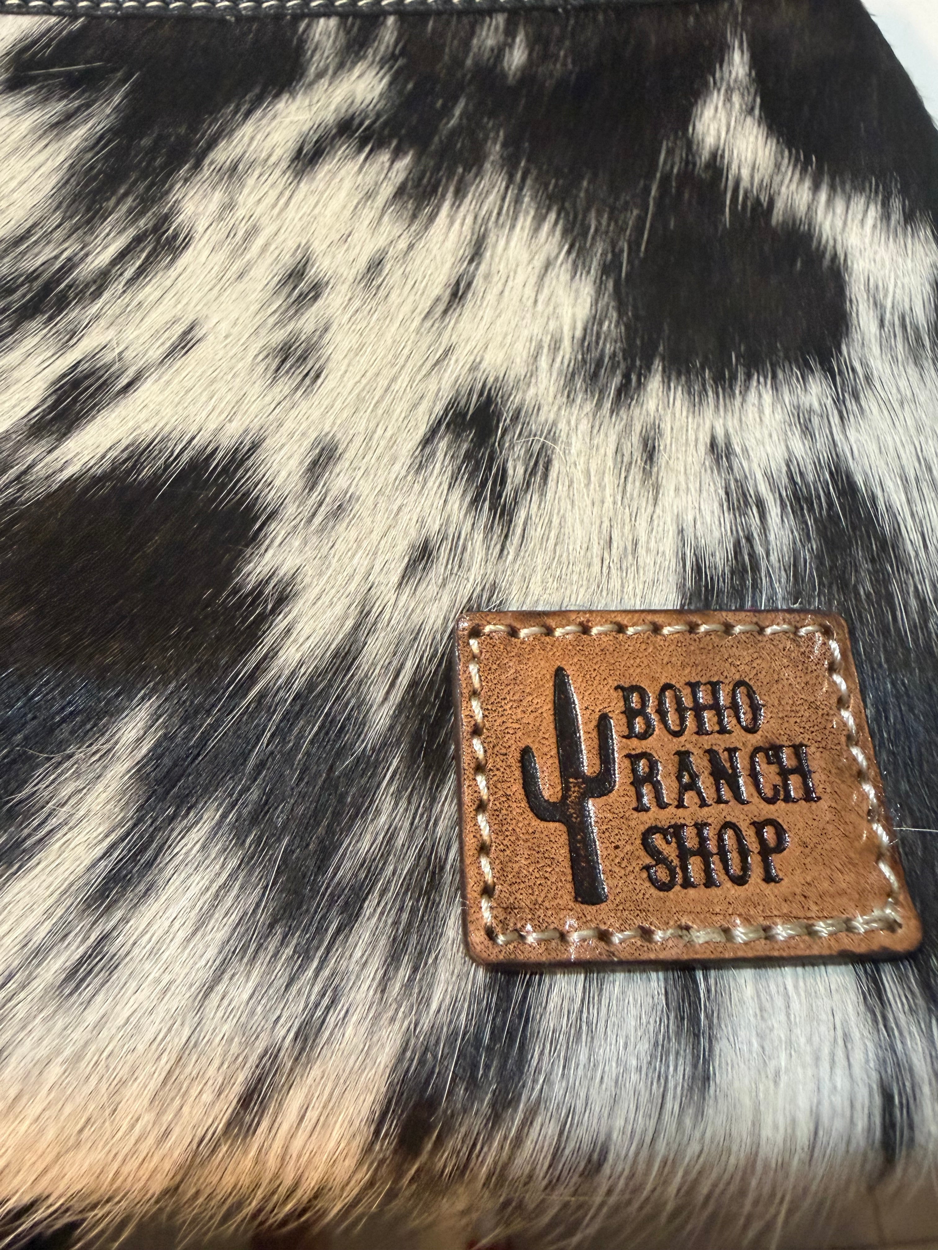 Western Cowhide Makeup Bag Travel