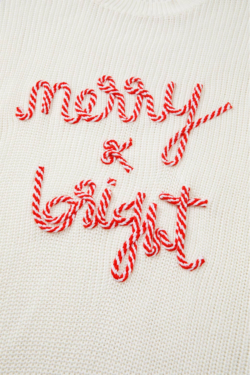 Merry & Bright Letter Christmas Graphic Sweater | S-2XL