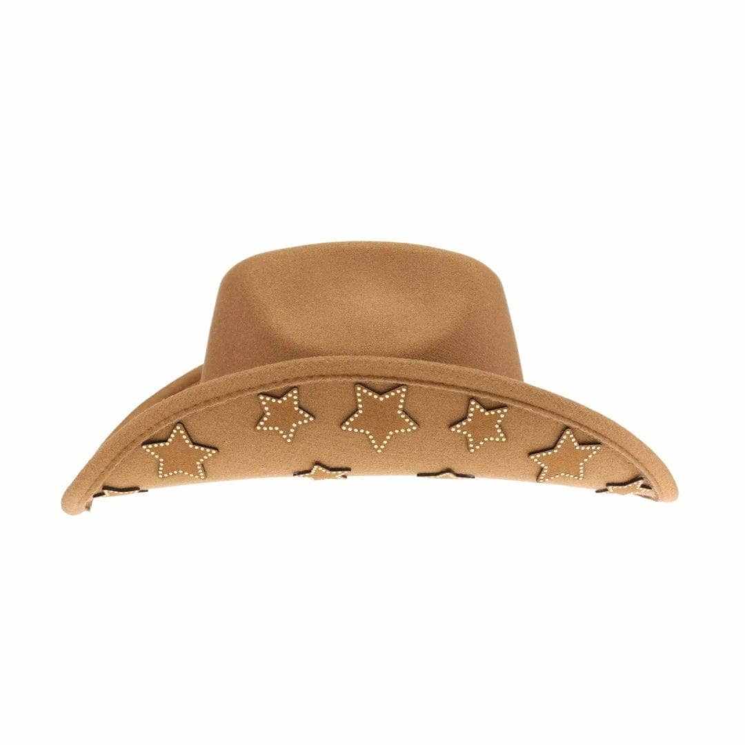VCC0074 Studded Star Brim Felt Cowboy Hat