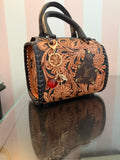 Upcycled Louis Vuitton Speedy Handbag | Hand-Tooled Western Cherry Leather