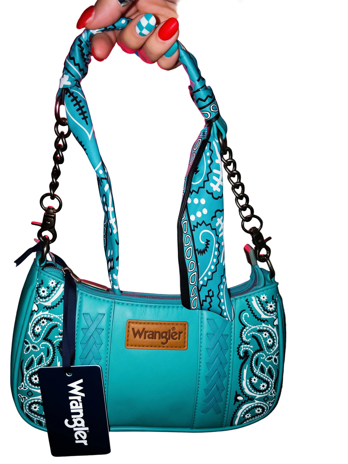 Wrangler Braided Paisley Bandana Shoulder Bag